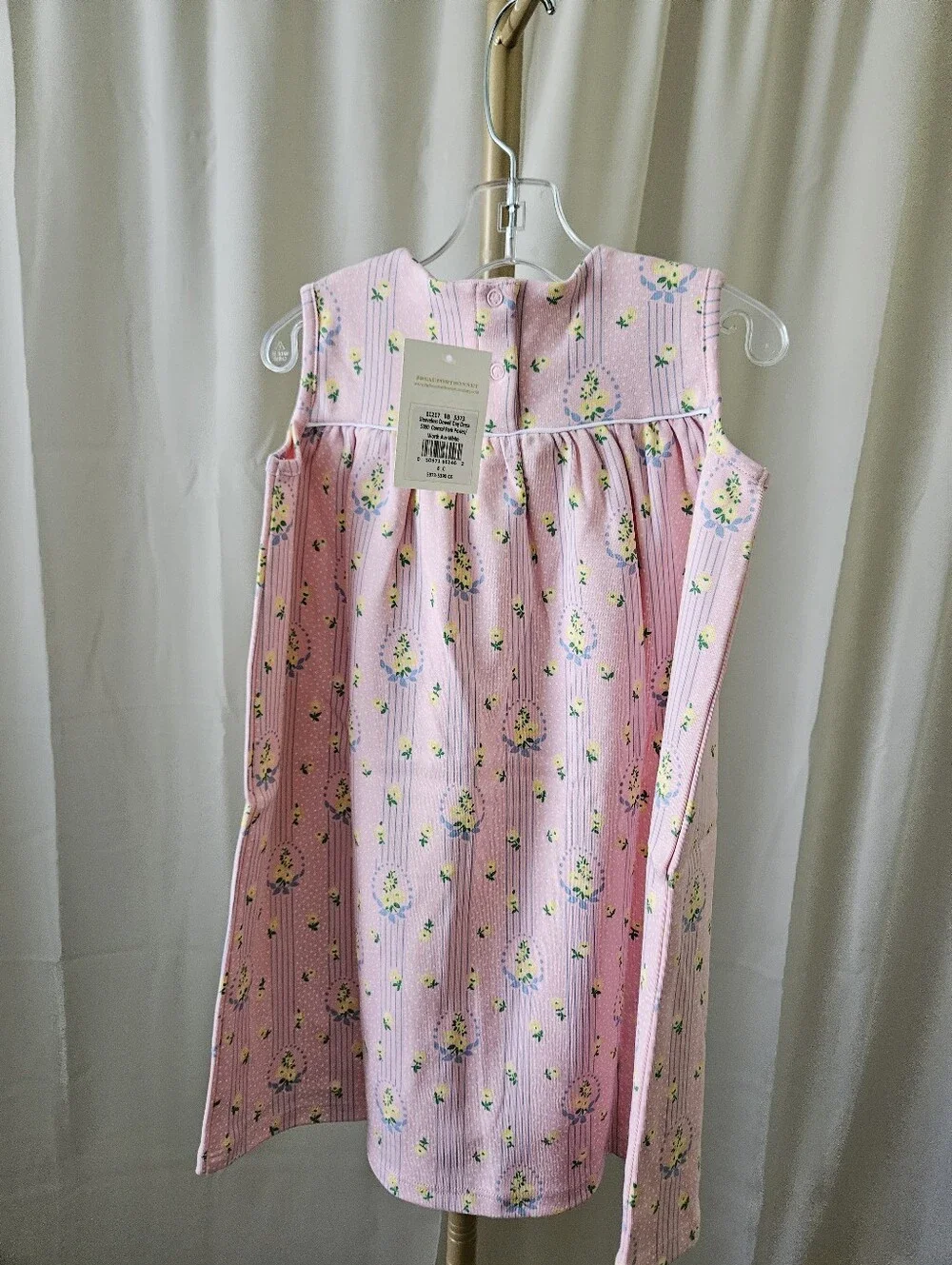The Beaufort Bonnet Company Size 6 Pink & Blue Sleeveless Sweetheart Neckline
